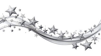 Glowing silver wave illustration of a christmas tree isolated on white background. PNG Transparent file type with high definition quality And vibrant color grading Available.