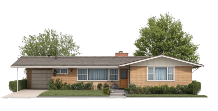 PNG American suburb house architecture neighborhood front.