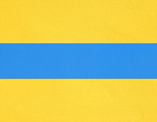 Yellow wall with a horizontal blue stripe
