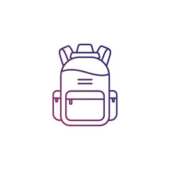 backpack outline illustration a simplified modern line art rendering of a backpack perfect for representing travel education or outdoor activities ideal for minimalist designs