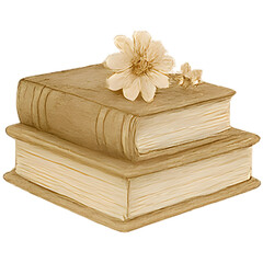 Sepia Kawaii Ghost With Bouquet &mdash; No. 104