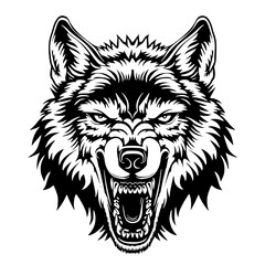 wolf head vector