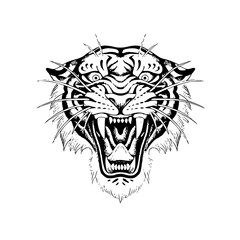 Obraz premium tiger head vector