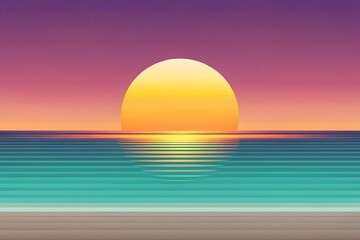 sunset on the sea