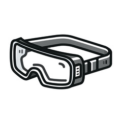 A pair of sleek, modern protective goggles ideal for safety in various activities and environments.