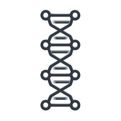 A stylized representation of a DNA structure, symbolizing genetics and biological research.