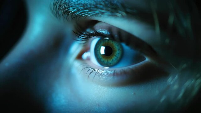 Eyes closed against darkness, possibly deep thought or sleep deprivation.