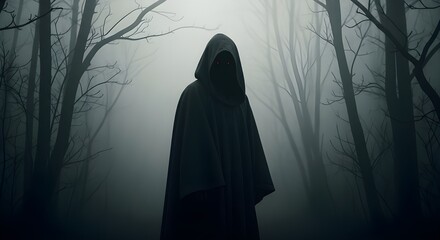 Shadowy Hooded Halloween Figure