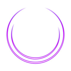 Glowing purple circular element on transparent background

