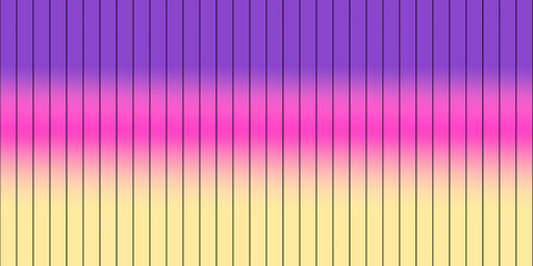 Vertical gradient stripes in purple pink and yellow with black lines creating a pattern design art