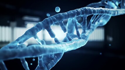 DNA double helix with science, and lab. - Powered by Adobe