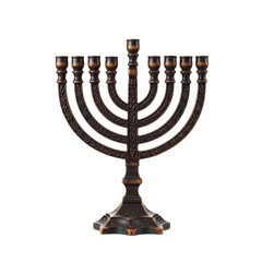 Fototapeta premium Hanukkah menorah isolated on white background