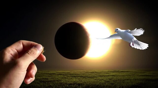 Dove Released into Hope: Symbol of Freedom and New Beginnings