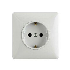 Electrical outlet 220 v isolated on white background