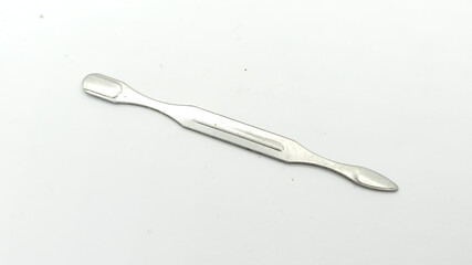 Sterile Metal Dental Tool on White Background for Dental Procedures