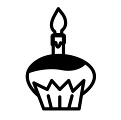 cupcake with candle