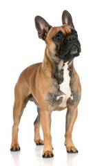 Obraz premium French Bulldog standing alert