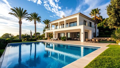 Luxurious modern villa with pool