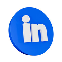 3D Rendered LinkedIn Logo, Professional Social Media Icon