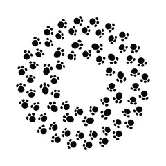 Cat and Dog Paw Footprints