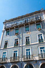 Historic Lisbon Architecture with Portuguese Azulejos Tiles – Traditional Building in Portugal on Summer Day
