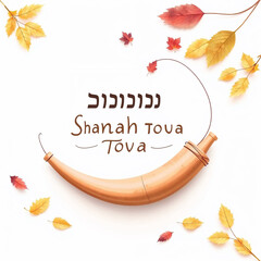 Shanah Tovah Template Design,  Wishing You a Sweet and Joyful