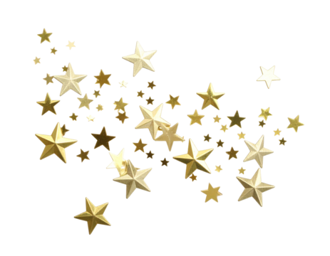 Minimal glowing star cluster PNG with transparent background for overlays.