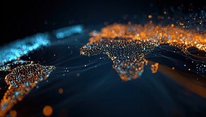 Abstract digital world map