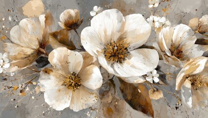 Pastel floral bouquet on a textured background