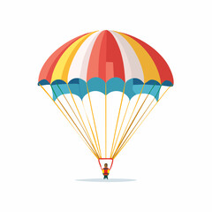 Obraz premium Colorful Open Parachute Illustration