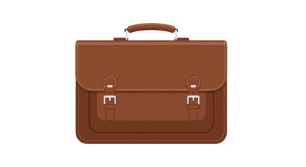 Stylish leather briefcase illustration perfect for business and educational use