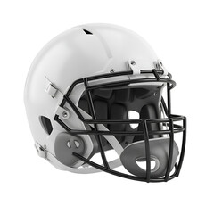 Fototapeta premium A meticulously rendered 3D model of a white American football helmet transparant background