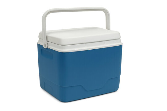 Blue cooler isolated on transparent background keeping food fresh - Powered by Adobe