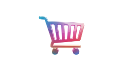 shopping cart isolated on white