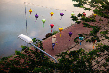 colorful lanterns in the city of Hội An, Vietnam