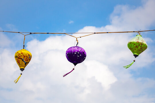 colorful lanterns in the city of Hội An, Vietnam