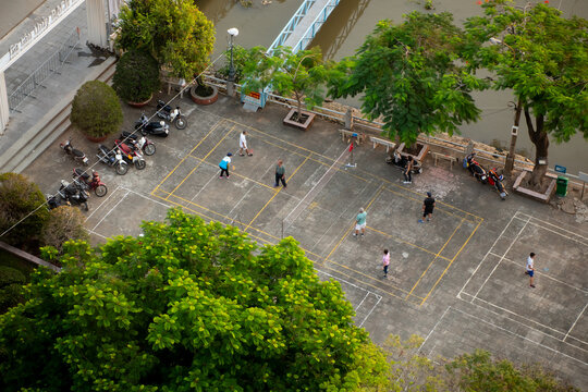 people exercising in Ho Chi Minh City, Vietnam
