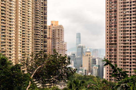 skyline in Hong Kong