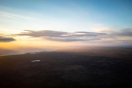 Aerial view of the coast of Iceland
