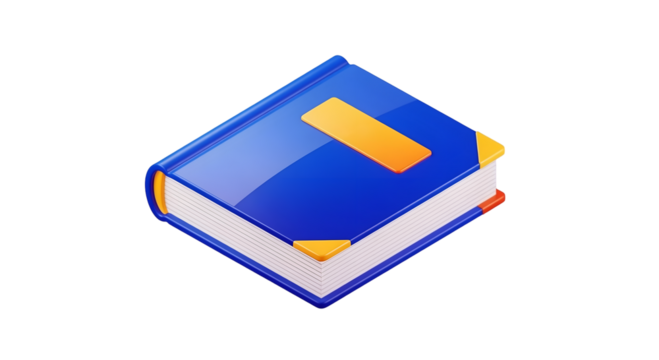 blue book isolated on white