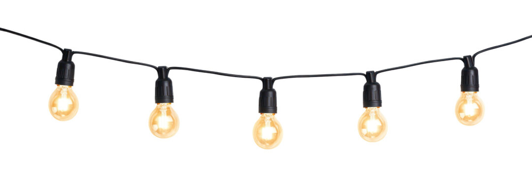 PNG String of christmas lights hanging string decorative.