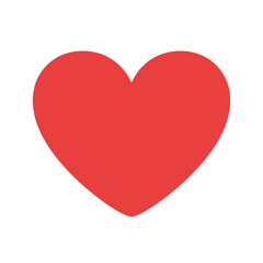 Minimalist Red Heart Icon Design