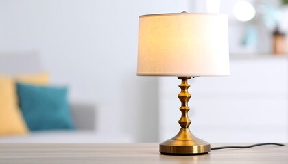A table lamp in a room