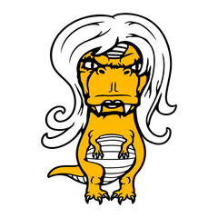 Karen T-Rex Woman Long Hair Female Tyrannosaurus Rex