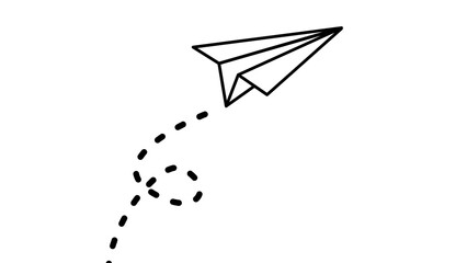 paper plane flying