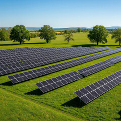 solar panels in a field
