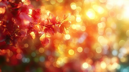 Autumnal Equinox Radiance: Warm Hues and Bokeh Bliss Captivating the Season