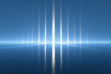 Abstract Digital Design With Light Beams And Reflections