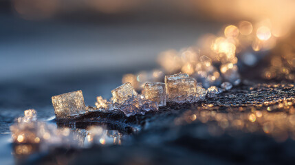 潮だまり塩結晶マクロの輝き / Macro Sparkle of Tidal Salt Crystals