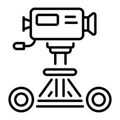 A line style icon showing a buggy camera unit